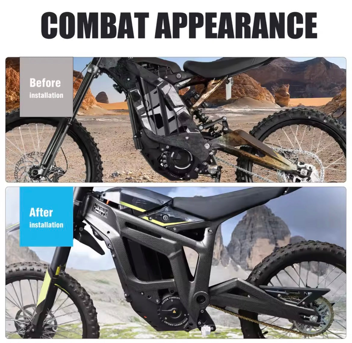 Body Frame Protective cover for talaria, surron, ultrabee, etc