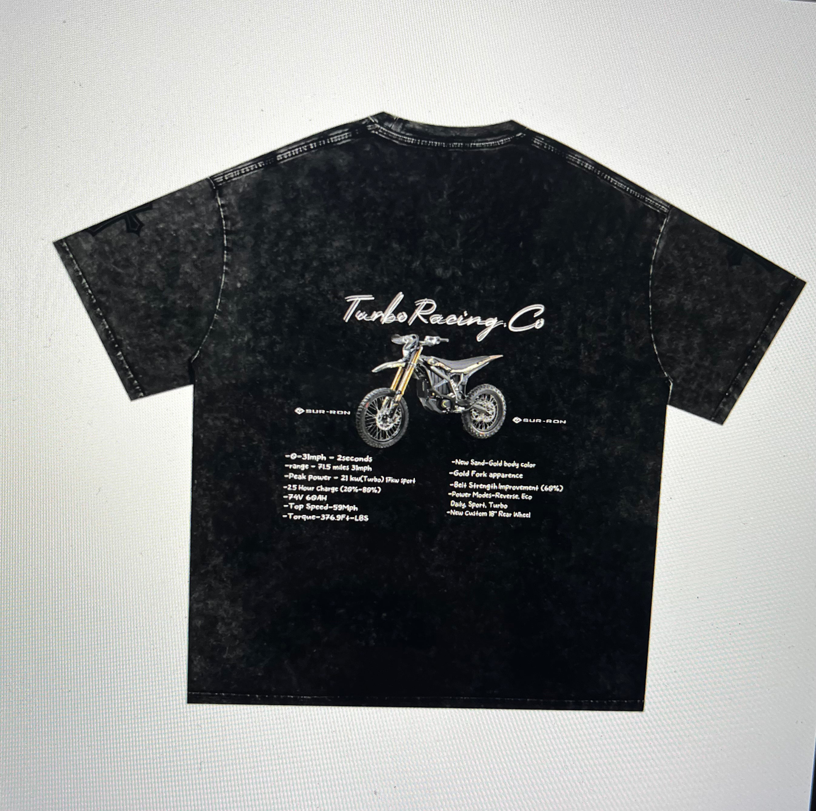 Snow Washed Oversized Cotton T-Shirt (Ultra bee)