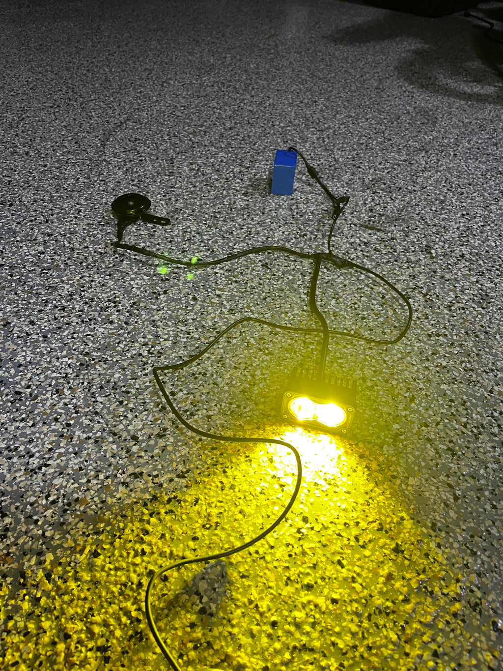 Battery powered horn and light